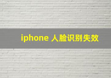 iphone 人脸识别失效